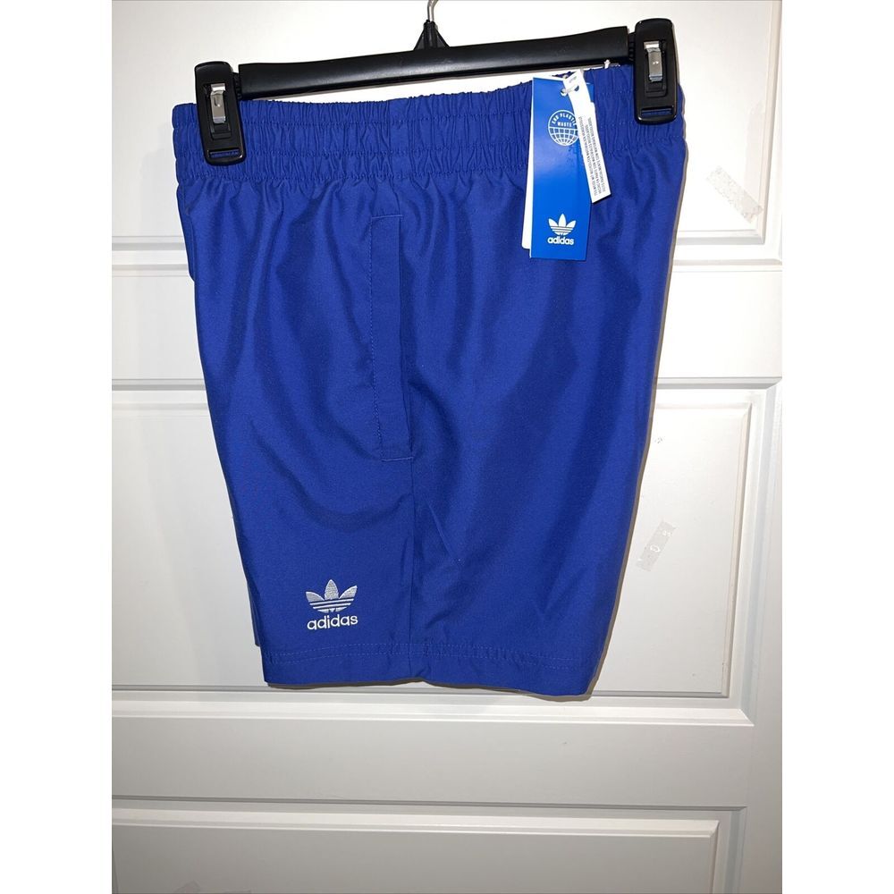 Adidas Men's Originals Solid Logo Detail Swimwear‎ Sh  2XL Blue H44769
